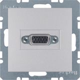 VGA soc. out., screw-in lift terminals, B.7, al., matt, lacq.