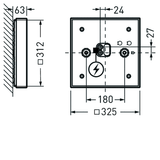 Wall and ceiling luminaire Olisq Q Diffuser White square ETBLE 16W 2000lm Lambertian (L) IP40 IK03 3 SDCM 8240863