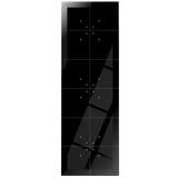 Glass touch panel; 3 modules in configuration - 4+4+4 touch fields, black; GP-444-B