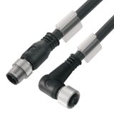 Sensor-actuator Cable, M12 / M12, Number of poles: 4, 1 m, pin, straig