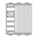 Automatenverteiler H=950 B=800 T=210mm mit Montageplatte M2