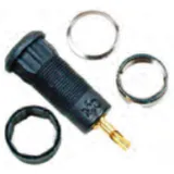 2 mm panel socket, solder connection, mounting Ø 10.5 mm, green, 65.3332-25