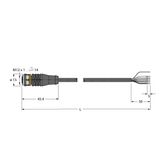 Actuator and Sensor Cable, PUR Connection Cable   RKS5T-1/TXL