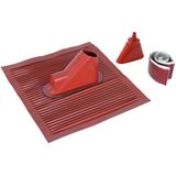 Roof bushing set (red) w. aluminium roof tile f. D 10/16/48mm