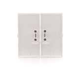 Double button for switches and push buttons, white matt