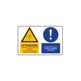 Vinyl label (ATTENZIONE! Presenza di due fonti di tensione )