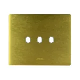 NEW STYLE S44 ALUMINUM PLATE, GOLD COLOR - 3 CONTROLS - 3 MOD.