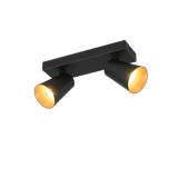 Sharp spot 2-pc GU10 matt black/gold