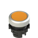 Spring-return orange flush pushbutton