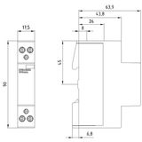 Insta contactor with 2 NO contacts Contact for 230 V AC, 400V 32A Control 230