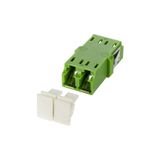 OpDAT adapter LC-Duplex APC OS2 with inner shutter