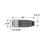 Field-Wireable Connector 7/8″ Female, Straight   BKV4140-0/9