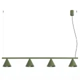 Chandelier NOX 4L olive green