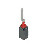 Safety switch with slotted hole lever
