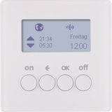 KNX radio timer quicklink, display, Q.1/Q.3, p. white velvety