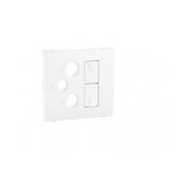 COV F/R-TV-SAT-2XRJ45 CAT6 UTP MULT SOC MT WH