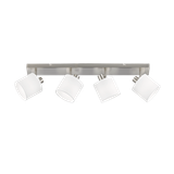 Tommy spotlight 4-pc E14 brushed steel/white