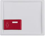 Centre plate red button at bottom, arsys, p. white glossy