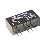 DPRN01L-15 DC/DC Converter 5:+/-15V +/-34mA 1W, MEAN WELL