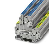 UTTB 2,5-PE/N - Protective conductor double-level terminal block