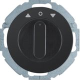 Blind switch 1-prong + center piece, Series R.classic black