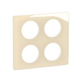 PLATE 2X2 GANG ENAMELLED IVORY