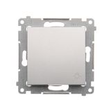 Light push button, (module), 10AX, quick connection, Silver matt, metalic