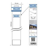 Step-on aluminum profile BR 1m Whitey diffusion, 2x end cap