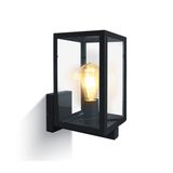 BLACK WALL LIGHT 12W E27 IP43