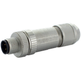 M12 male 0° D-cod. Push-In 4-pol., 0,14 - 0,75mm², 4 - 8mm, shielded
