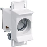 Ceramic fuse base D02 E18 63A 1pole DIN rail clamp cover