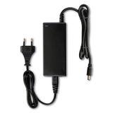 Power adapter 48W, DC24V/2A, IP20, black plastic, with plug