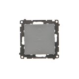 Single roller blind button, 10A, graphite mat