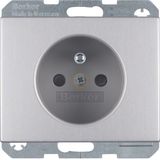 Soc. out. earthing pin, enhncd contact prot., K.5, al., al. anodised