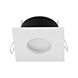 Spotlight housing 83x83 white/satin 'TEDO IP65'