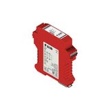 Safety module for bimanual controls, according EN ISO 13851 type III C, 2NO