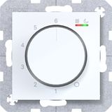 Room thermostat, heating/cooling, A.x/C.x, light white glossy