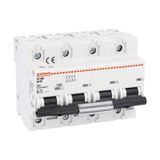 Miniature circuit breaker, 1P, 2P, 3P and 4P - 10kA, characteristic D, 125A