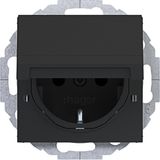 SCHUKO wall socket, locking device, variable 45°, A.x/C.x black and white material