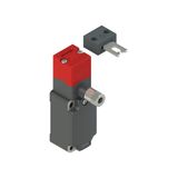 Safety switch with manual mechanical delay