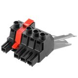 PCB plug-in connector, female plug, 10.16 mm, Number of poles: 4, 180°, Clamping yoke connection, Clamping range, max. : 16 mm², Box