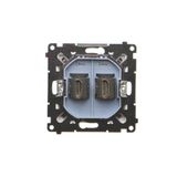 Surface-mounted box - an element extending a single box folded to multiple frames, Silver matt, metalic