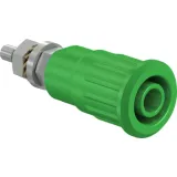 4 mm socket, screw connection, mounting Ø 12.2 mm, CAT III, green, 49.7092-25