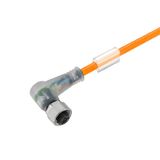 Sensor/actuator line, M12, Number of poles : 5, 1.5 m, Socket, angled, Shielded: No, LED: Yes, Sheath material: PUR, Halogen: No