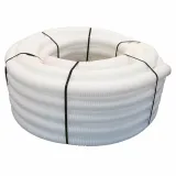 Flexible duct made with aluminium/polyester/micro-perforated aluminium walls to reduce air-flow noise and steel wire helix