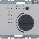 Thermostat with push-button interface, K.5, aluminium
