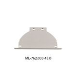 End cap without hole for AB, silver color, 1pc