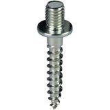 Wood screw with threaded head M8x13mm St/gal Zn L 73mm