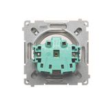 Double fiber optic sockets, white