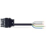 pre-assembled connecting cable;Eca;Socket/open-ended;dark gray